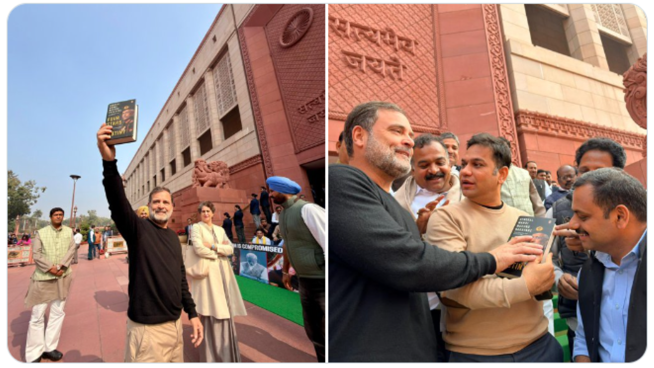 राहुल गांधी ने लोकसभा के अंदर भी जनरल नरवणे की किताब दिखाई राहुल गांधी ने लोकसभा के अंदर भी जनरल नरवणे की किताब दिखाई