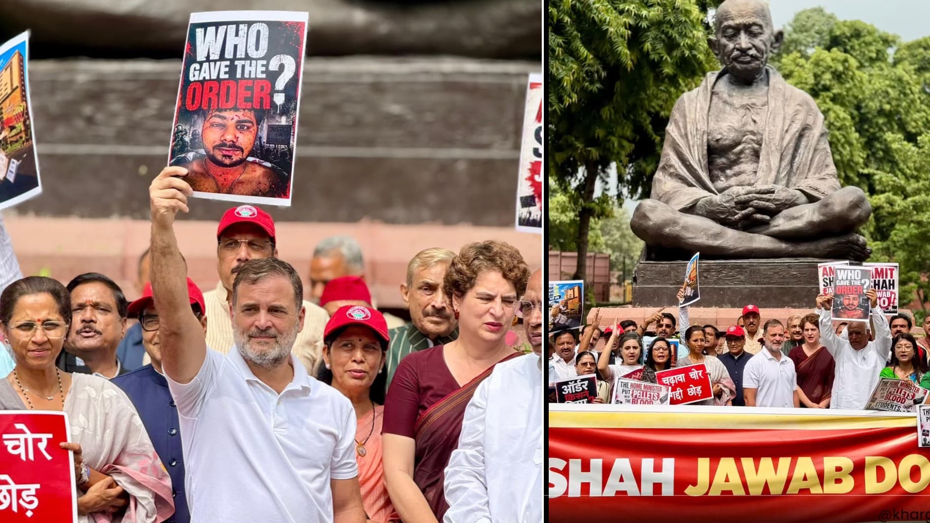 शाह के ख़िलाफ़ संसद में विपक्ष का मार्च, 'गृह मंत्री मुंह छुपा रहे हैं क्योंकि वो छात्रों के गुनहगार हैं' शाह के ख़िलाफ़ संसद में विपक्ष का मार्च, 'गृह मंत्री मुंह छुपा रहे हैं क्योंकि वो छात्रों के गुनहगार हैं'