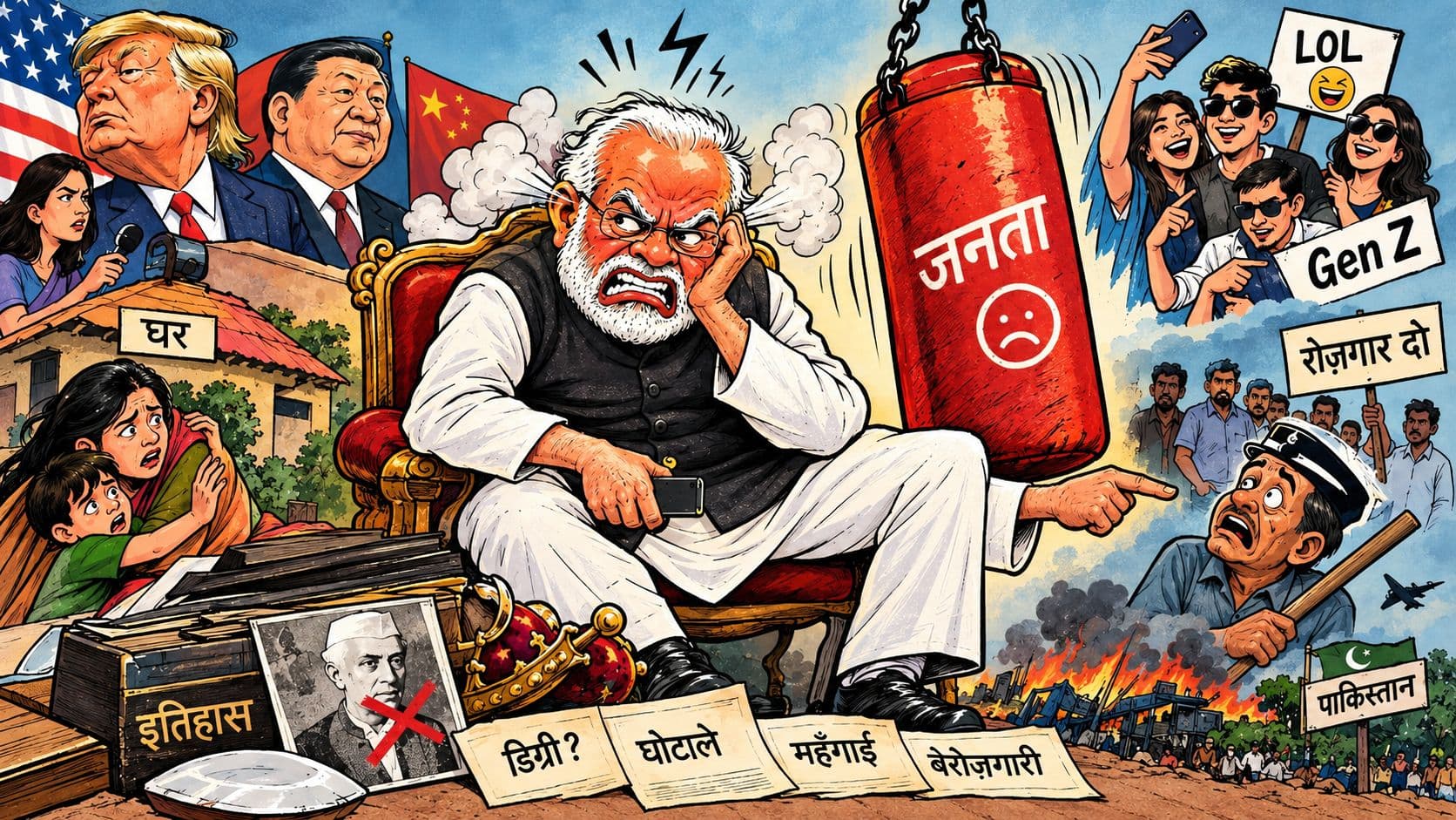 उलटबांसीः मोदी जी अपना गुस्सा कहां उतारें, किस पर उतारें उलटबांसीः मोदी जी अपना गुस्सा कहां उतारें, किस पर उतारें