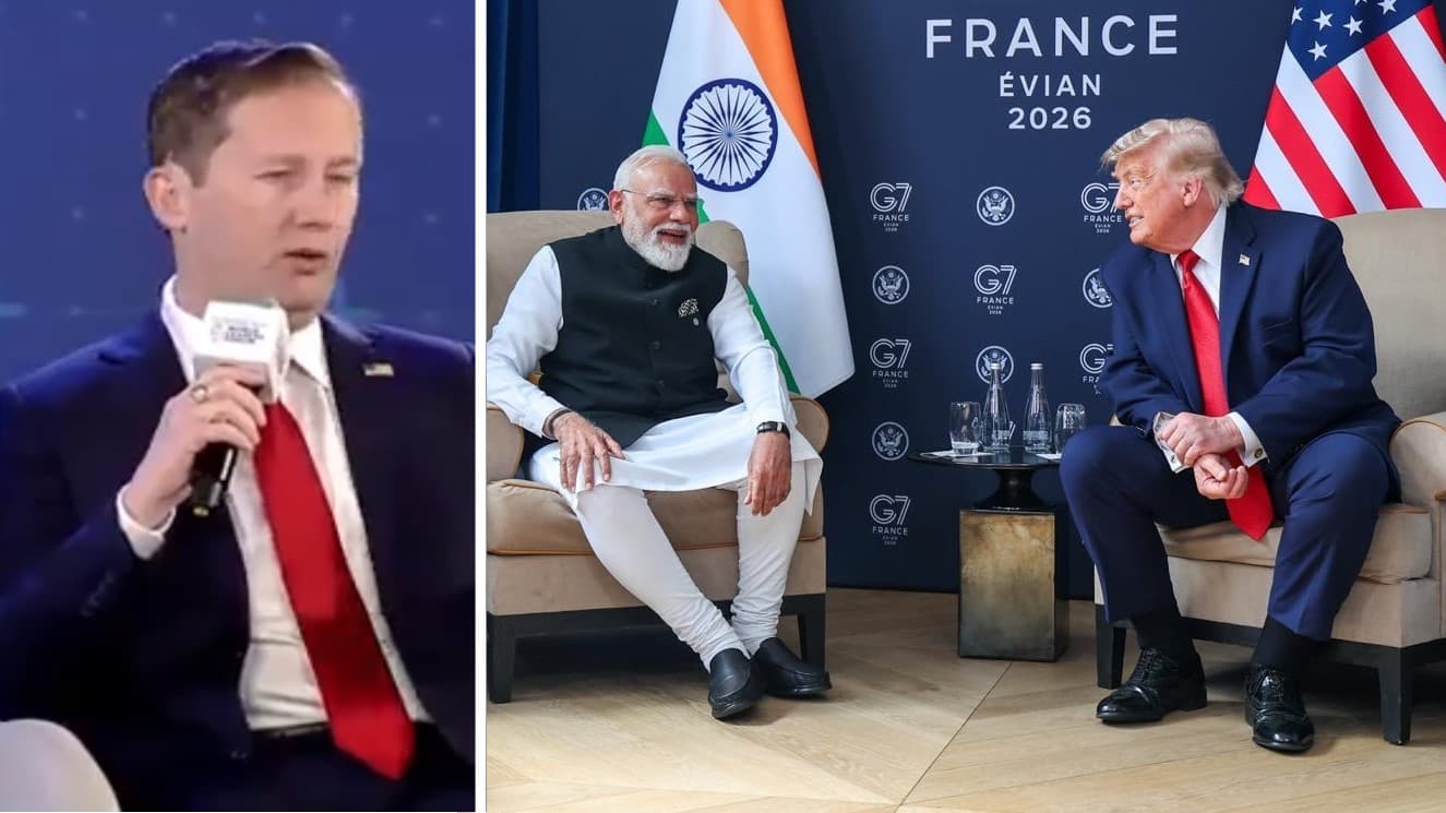 मोदी-ट्रंप मुलाकात को लेकर सर्जियो गोर के दावे पर कांग्रेस का हमला- 'सवालों से डरते हैं पीएम'; विदेश मंत्रालय बोला- 'स्टैंडर्ड पॉलिसी' मोदी-ट्रंप मुलाकात को लेकर सर्जियो गोर के दावे पर कांग्रेस का हमला- 'सवालों से डरते हैं पीएम'; विदेश मंत्रालय बोला- 'स्टैंडर्ड पॉलिसी'